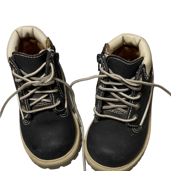 Smart fit.Children’s waterproof ankle up lace navy color boots size 5.5 - Picture 4 of 8